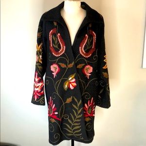 Biya by Johnny Was Embroidered Coat